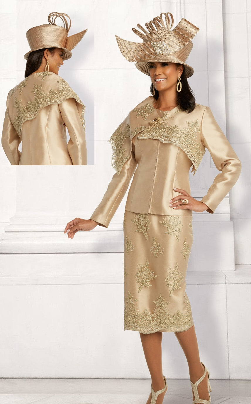 Donna Vinci 11828 Lace Trim 2pc Suit